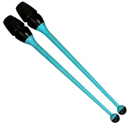 Baoblaze Clavette Ad Incastro per La Ginnastica Ritmica 41 Cm, Design Collegabile E Inseribile, Bastoncini da Ginnastica Clavette in Gomma E Materiali Pp, Bastoncini Artistici per Bambini Adulti, Blu