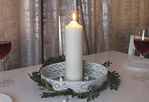 Marco Paul Navidad iglesia pilar vela 150 horas tiempo de combustión H 24 cm marfil velas de iluminación de la vela luz de larga duración decoración festiva boda fiesta fiesta Navidad