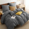 BEDSURE Bettwäsche 135x200 4teilig Anthrazit - 2 Bettbezüge 135x200 cm + 2 Kissenbezüge 80X80 cm, ÖKO-TEX Bettwäsche-Sets Grau Polyester Mikrofaser mit Reißverschluss