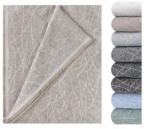 GFD Textiles - Colcha Foulard Lagos Camel 180x290 cm | Manta Plaid Foulard Protectora para Sofá de 2 Plazas y Cama 90 | Diseño Jacquard