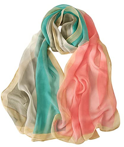 FAIRYGATE Damenschal Seidentuch Haare Halstücher für Damen Schals & Tücher für Damen Schal Tuch Stola elegante Schals und Tücher Chiffon A5224