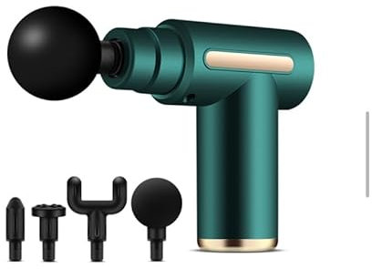 Massage Gun, Deep Tissue Massager Electric Handheld Massagers with 4 Massage Heads and 6 Adjustable Speeds Hand Massager - Rechargeable for Muscle Pain Relief Recovery