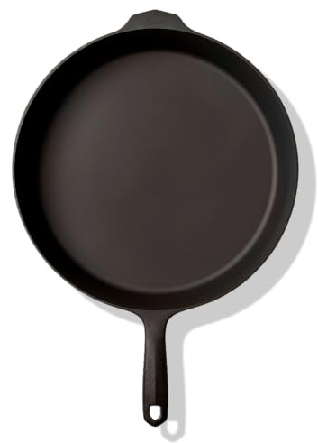 Field Company 13.37 Inch (Extra Large) Cast Iron Skillet – No.12, Perfect for 6-8 Servings, Lightweight & Smooth, Preseasoned with Organic Oil – Made in USA, Non-Toxic, Vintage Design
