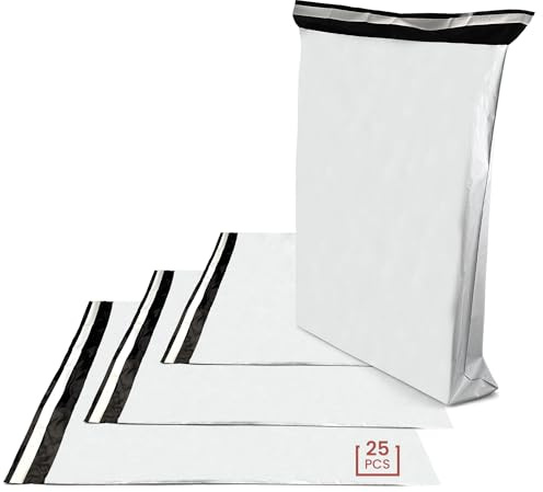 Netuno 25 pochettes d'expédition 550 x 750 mm sac plastique expédition pochettes en film sacs d'expédition en plastique sacs d'envoi colis enveloppes plastiques opaques sac transport autocollant