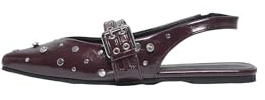 ONLY Onlaura-5 Pu Slingback Buckle Ballarina, Borgogna, 40, Borgogna, 39.5 EU