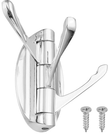 PATIKIL Ganchos Giratorios Para Toallas Ganchos Plegables Para Toallas Ganchos Para Ropa Colgador De Pared Montado En Pared Tres Brazos Giratorios Ganchos De Pared Para Cocina, Plateado