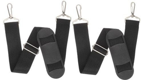 Milisten 2 Stück Robuster Geigenkoffer Gürtel aus Canvas mit Verstellbarer Länge und Metall Schnalle Gepolstert für Outdoor Auftritte mit Instrumententaschen