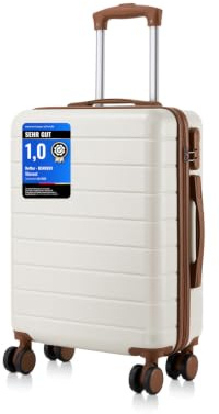 Shavont Maleta de Cabina de 20 Pulgadas, Carcasa Rígida de ABS+PC Ligera con 4 Ruedas Giratorias 360°, Equipaje de Mano Resistente para Viajes de Fin de Semana