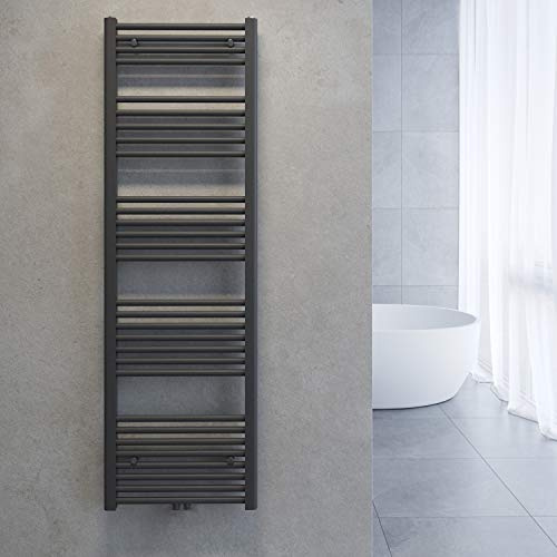 SONNI Badheizkörper 160 * 50 cm Anthrazit, Gerade Handtuchtrockner handtuch Heizkörper Bad Mittelanschluss Handtuchwärmer für Badezimmer