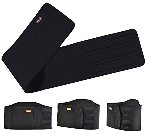 Neopren Nierengurt Motorrad Breit Damen Herren Sommer Winter Wärmer Stütze Klettverschluss Stretch - schwarz - M-L-XL-100 cm