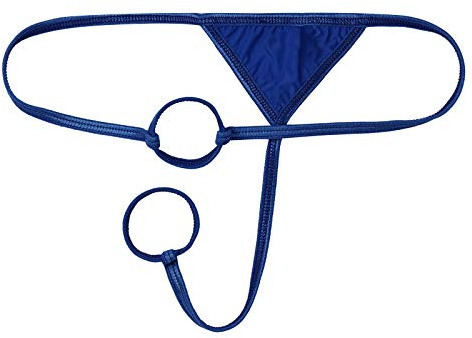 JEATHA Herr ouvert trosor med O-ring stringtrosa bomull jockstrap minitrosor erotiska underkläder sexiga underkläder elastisk G-string stringtrosor sexiga underkläder, Mörkblå, one size