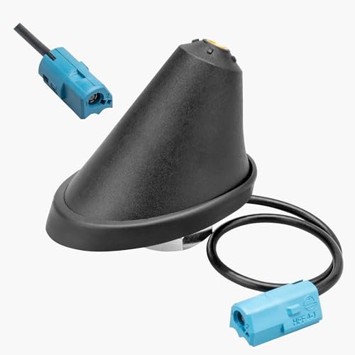 RED WOLF Auto Ersatz Stabantenne Antennenfuss mit MNO Stecker für Opel Astra G/H, Corsa C/D, Meriva A, Vectra C, Signum, Omega B, Zafira A/B, kfz Antenne Dachantenne Verstärker