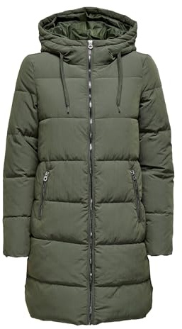 ONLY dam Vadderad jacka Onldolly Long Puffer Coat Otw Noos, Druva blad, S
