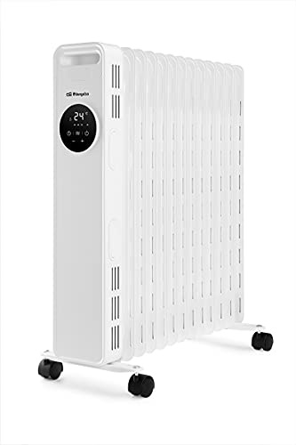 Orbegozo RAD 2500 - Radiador de aceite, 3 potencias, temporizador, pantalla LED, asa, mando a distancia, protección sobrecalentamiento, 2500 W