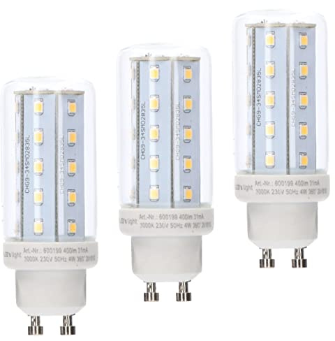 Proventa® LED Stab GU10 4W warmweiß Glas klar CRI97 für beste Farbwiedergabe 3er Sparpack