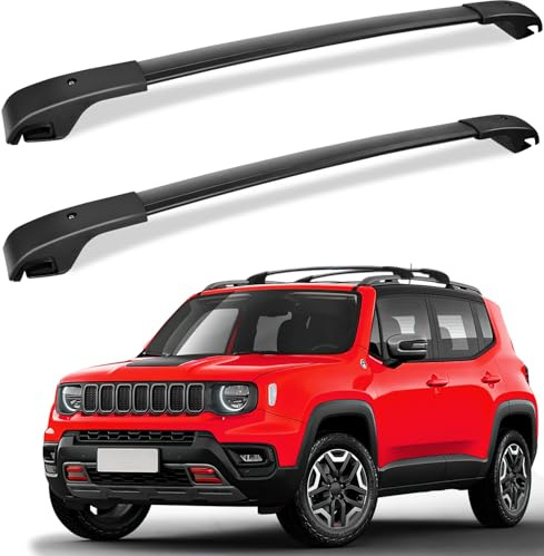 FengYu Roof Rack Cross Bars for Jeep Renegade 2015-2022, Aluminum Roof Rails Crossbars Rooftop Luggage Rack Cargo Ski Basket Luggage Carrier Rail | Aluminum Roof Rails, Roof Crossbars, Luggage, Ski Basket, Luggage Carry Rail