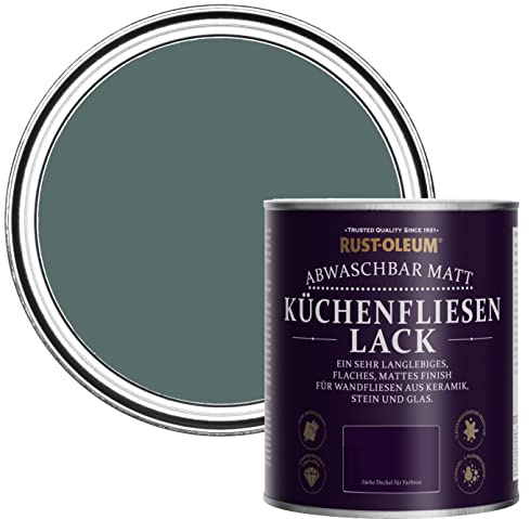 Rust-Oleum Green water resistant Kitchen Tile Paint in Matt Finish - Deep Sea 750ml