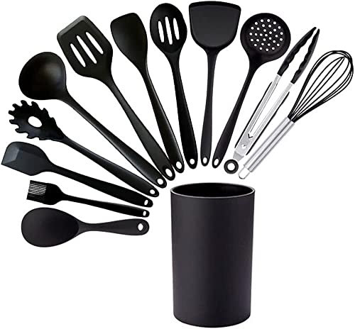 Küchenutensilien Set, Küchenhelfer Set, Kochen Geschirr Werkzeug Silikon Utensilien Set Antihaft-Kochgeschirr Pfannenwender Schneebesen Schaufel