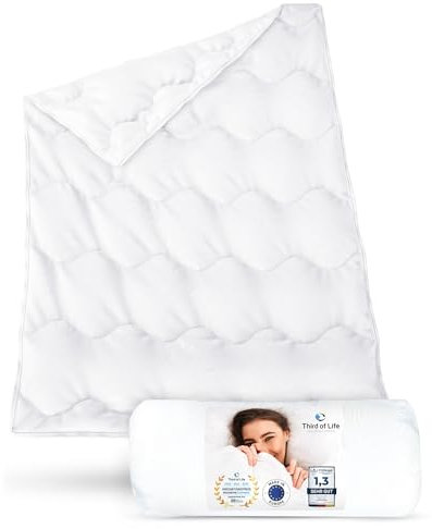 Bettdecke 135x220 Winter, 𝟏𝟎𝟎% 𝐫𝐞𝐜𝐲𝐜𝐞𝐥𝐭𝐞 & flauschige Winterdecke VERDA, Thermoregulierende und atmungsaktive Winterbettdecke, Nachhaltige 135 x 220 Schlaf-Decke, Perfekt für Allergiker