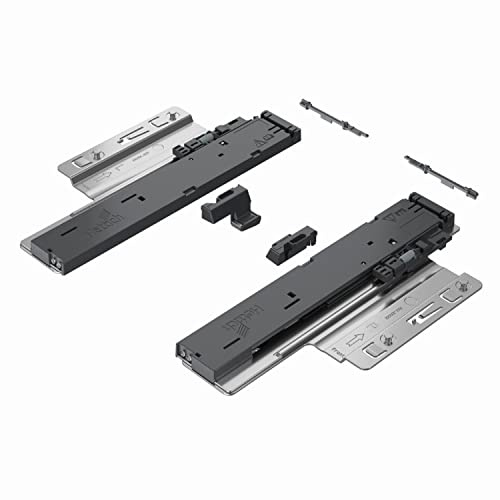 Hettich Push to open passend zur Unterbodenführung Quadro V6/D5 Silent System, belastbar 10-30kg, Kunststoff/Metall anthrazit