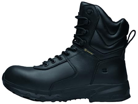 Shoes for Crews Guard High,Zapatos de seguridad con certificación CE S3 HRO WR SRC, unisex con suela exterior antideslizante, resistente al agua, Negro , 42 EU