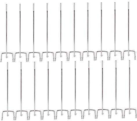 JECOMPRIS 50 Stück Dreifuß Regalhaken Aus Stabilem Bügeleisen 15cm Lang Mit 3,3mm Drahtstärke Und 3,2cm Lochabstand Türhänger Für Badezimmer Küche Schrank Und Büro