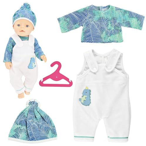 TZQFROCE Kläder kläder för baby dockor pojke kläder dockkläder 35–45 cm med hatt långärmade byxor för barn flickor pojkar – enhörning