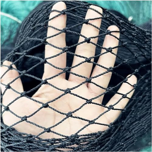 Filet Anti-Oiseaux Noir - Filets de Jardin Robustes pour Balcon, clôture de Jardin et Cultures, Maille de Protection Anti-Oiseaux, cerf, Chat, Chien, 2 m x 20 m, 6 brins-1 cm
