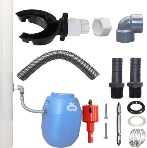 Bajbumgn Regenwassersammler, Regentonnen Verbindungsset, Fallrohr Regensammler, Regensammler Speedy Regentonnen Anschluss Fallrohr, Wassersammelsystem für Arbeiten im Freien