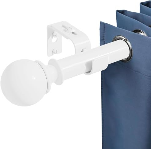 Barras Cortina，Palo De Cortina Barra Cortinas Salon Barra De Cortina Blanca Barras De Cortinas Habitación Barra De Cortina Con 2 Soportes Facil De Istalar Ajustable Para Salón Dormitorio 70-301 Cm