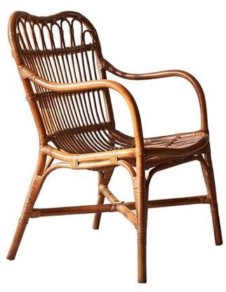 Huangj-0527 Rattanstuhl Gartenstühle Rattan Chair Vintage Chair Rattan Sofa Chair with Balcony Backrest Chair Living Room Chair für Garten， Terrasse， Balkon