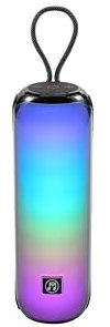 MusicMan Enceinte Bluetooth Portable avec lumières Disco RVB, Radio FM, Lecture USB et MicroSD, Batterie 1800 mAh, Microphone intégré et entrée AUX - Enceinte de fête sans Fil BT-X66