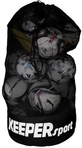 KEEPERsport Ballsack mit Tragegurt, Meshbag für bis zu 17 Bälle - extra großer Ballsack