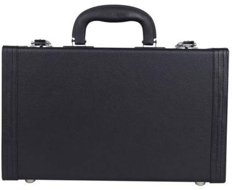 Vaguelly Gepolsterter Klarinettenkoffer Saxofon Tragetasche für Klarinette Saxophon Fagott dokumentenkoffer kofferwage valise Etui für Klarinette klarinettenkoffer abdeckung Lederbox Black