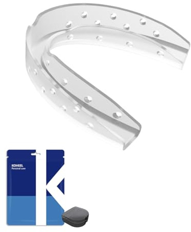 KOHEEL MGS Gouttière Dentaire Ultra-Fine Professionnelle, Protections Nocturnes Anti-Grincement avec Système Aéré, Lot de 4 (4 grandes)