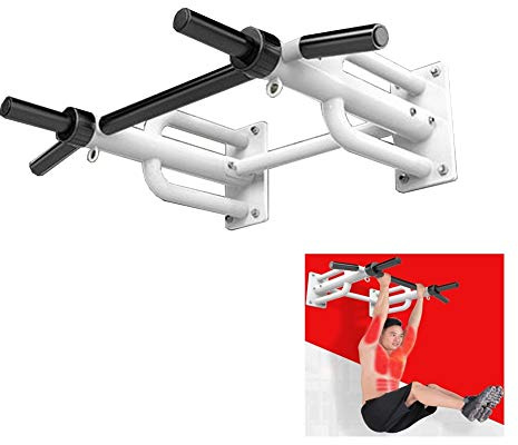Pull-Up Bars GYHOME Wall-mounted Horizontal Bar, Multifunctional Muscle Exercise Fitness Bar, With Hoist Ring, Hanging Resistance Belt Sandbag, Safe Load-bearing 250KG