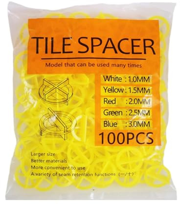 FQRDKT 100 Pieces Cross Tile Spacers for Leveling System And Grout Gaps in Ceramic Walls, 1.5mm