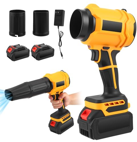 Soplador de hojas inalámbrico 2025 Profi Edition | 55.000 rpm | 2 baterías de 21 V 4,0 Ah | para terraza, cuidado de la nieve y el césped, inalámbrico y ligero