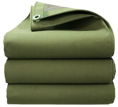 Telone resistente – impermeabile, antivento, tela spessa con occhielli rinforzati per mobili da esterno, caravan, copertura auto e camion