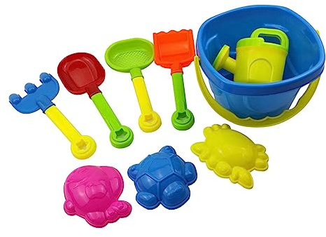 SOPOTUTU Juguetes Portátiles para Playa Cubo Infantil y Palas de Seguro Juego de Arena para Niñas Colores Surtidos para Exteriores y Arenero