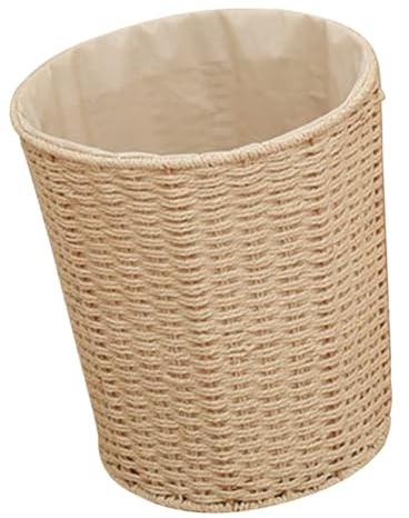 Corbeille à Papier en rotin tressé, Panier de Rangement tissé Osier et, Organiseur for Articles Divers, Poubelle for la Maison, Le Bureau Cuisine