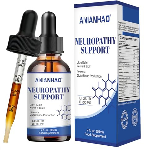 R Alpha Lipoic Acid 600mg Neuropathy Liquid Drops, 18-in-1 Stabilized R-Alpha Lipoic Acid (R-ALA) w. Acetyl L-Carnitine Vitamin B-Complex Magnesium for Toes, Feet, Fingers, Hands, Legs, Arms