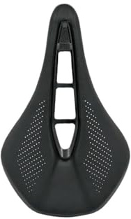 AMSOH Bicycle Seat - PU Ultralight Breathable Comfortable Saddle, Versatile for MTB & Road Bike, Essential Racing Saddle Parts & Components(Black)