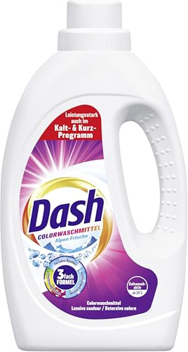 Dash Colorwaschmittel Alpen Frische Flüssig, 1,1 L, 22 Waschladungen