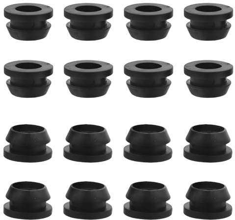 Guarnizione Bypass Valvola Irrigazione 16mm Tpe Silicone 50 Pezzi | Nero, Facile Inserimento e Alta Stabilità, per Irrigazione a Spruzzo e Goccia, Rubinetto Irrigazione 16mm
