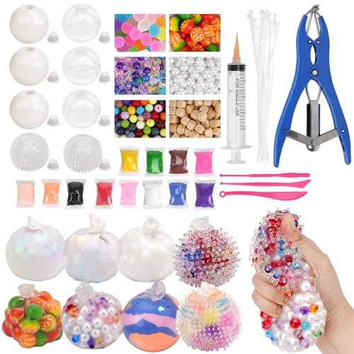 JelyArt DIY Stressball Herstellerset Anti-Stress-Bälle Stressbälle Squishys Sensorisches Bastelset für Erwachsene für Erwachsene ADHS, Angst, OCD Angst abbauen und Beruhigung