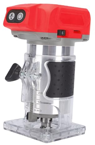 Walfront Fresatrice Elettrica Senza Fili, Rifilatore per Legno 800W Motore Brushless 5 velocità 30000RPM, for Lavorazione del Legno con Copertura Antipolvere e di Bloccaggio Rapido per