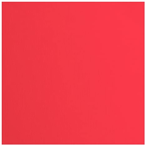 Vaessen Creative Florence Cardstock Papier, Rot, 216 Gramm/m², Quadratisch, 30,5 x 30,5 cm, 20 Stück, Textur, für Scrapbooking, Kartenherstellung, Stanzen und andere Papierbasteleien