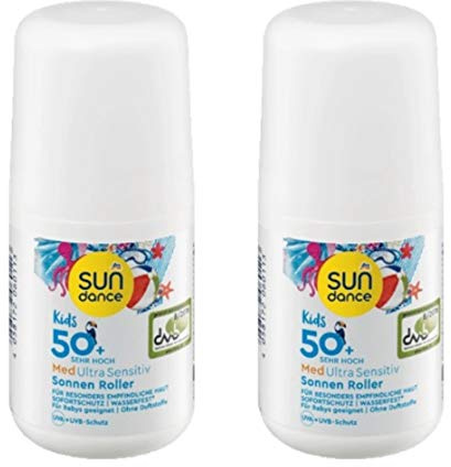 2x Sundance Kids MED Sonnen Roller LSF 50+,vegan 100 ml Kinder Sonnen Schutz