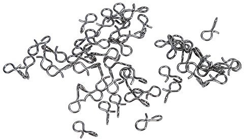 50pcs schwarzer Edelstahl-Fliegen-Haken-Köder-Verschluss Bequemer Änderungs-Fischen-Verschluss(M)